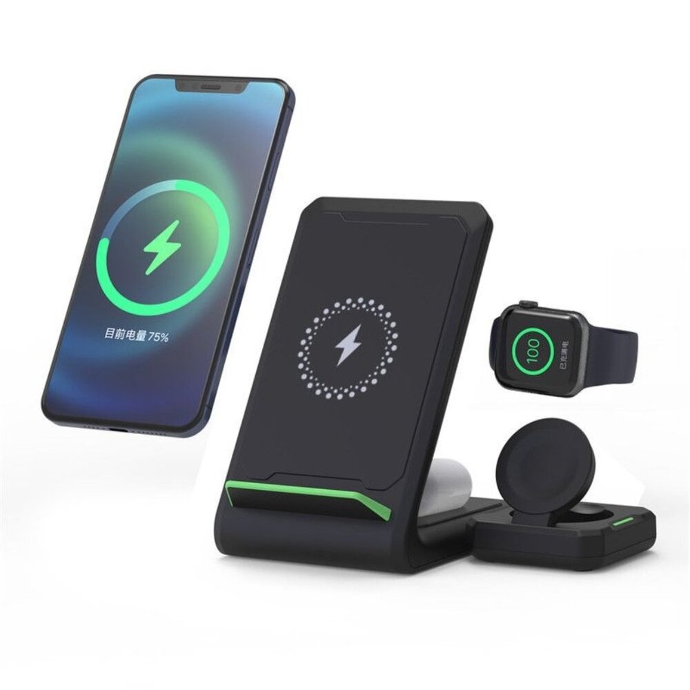 Hongkoo Wireless Charger, 3 in 1 Charging Station Dock for Airpods Pro,AppIe Wat